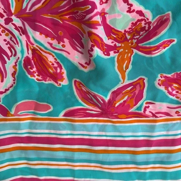 Lily Pulitzer Odessa 100% Silk Strapless Tube Top Y2K - Picture 2 of 6